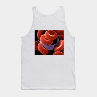 Trypanosome amongst blood cells, SEM (C021/7271) Tank Top